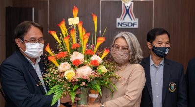 สมาคมกีฬาและหน่วยงานต่างๆเข้าแสดงความยินดีกับ ดร.สุปราณี คุปตาสา ผู้จัดการกองทุนพัฒนาการกีฬาแห่งชาติ
