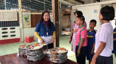 เลี้ยงอาหารกลางวันเด็กนักเรียน (CSR) โครงการพัฒนาบุคคลากร ของกองทุนพัฒนาการกีฬาแห่งชาติ ประจำปี พ.ศ. 2563 ครั้งที่ 1