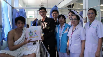 เยี่ยมให้กำลังใจ นายณัฐวุฒิ แซ่ลิ้ม นักกีฬาบาสเกตบอล จ.สุโขทัย