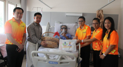 ตรวจเยี่ยมให้กำลังใจ นายสนั่น วรสุขศรี อดีตนักกีฬาเทเบิลเทนนิสทีมชาติ