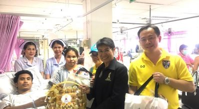กองทุนฯ ลงพื้นที่จังหวัดอุบลราชธานี เพื่อตรวจเยี่ยมให้กำลังใจนายศุภชัย ทองคำ นักกีฬามวยปล้ำทีมชาติไทย