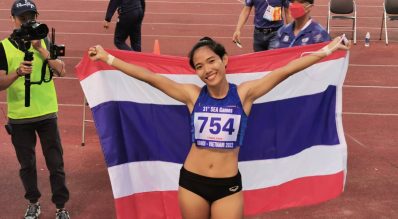 “เมย์” ปริญญา เฉื่อยมะเริง คว้าเหรียญทองประเภทก้าวกระโดดหญิงสำเร็จ