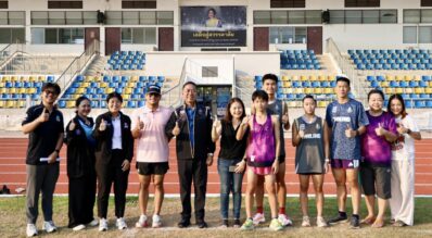 พลเอก ดร.สุภมนัส บอร์ดกองทุนฯ ลงพื้นที่ให้กำลังใจนักไตรกีฬาทีมชาติไทย